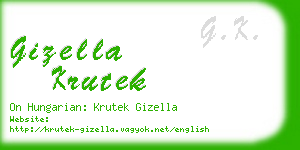 gizella krutek business card